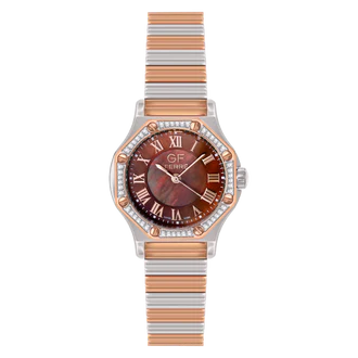GF Ferre- Ladies- TTRG Case- Brown Dial- TTRG Band- CZ