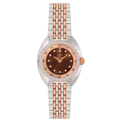 GF Ferre- Ladies- TTRG Case- Brown Dial- TTRG Band- CZ