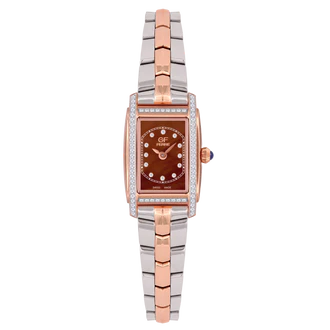 GF Ferre- Ladies- TTRG Case- Brown Dial- TTRG Band- CZ