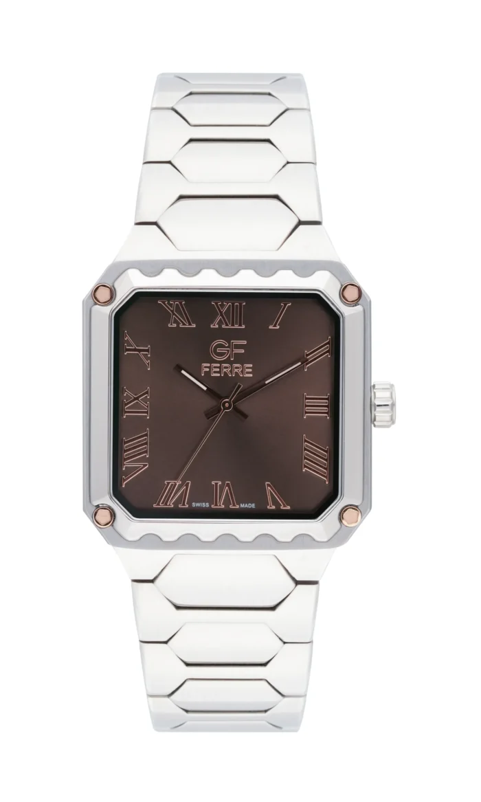 GF Ferre- Gents- TTRG Case- Brown Dial- SS Band - Image 1