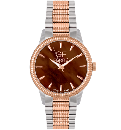 GF Ferre- Gents- TTRG Case- Brown Dial- TTRG Band