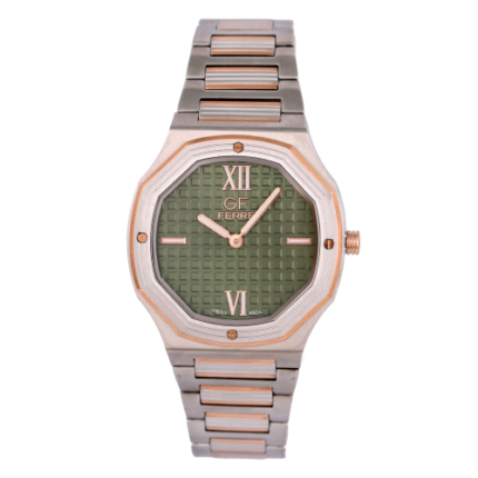 GF Ferre- Gents- TTRG Case- Green Dial- TTRG Band