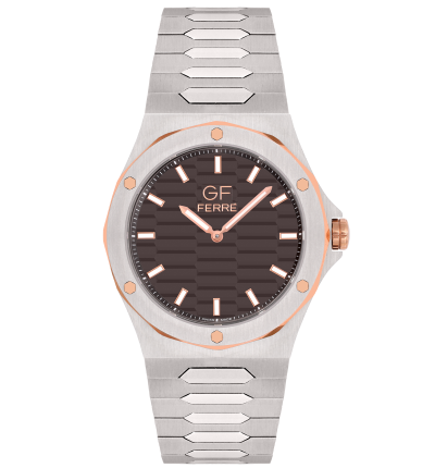 GF Ferre- Gents- TTRG Case- Grey Dial- SS Band