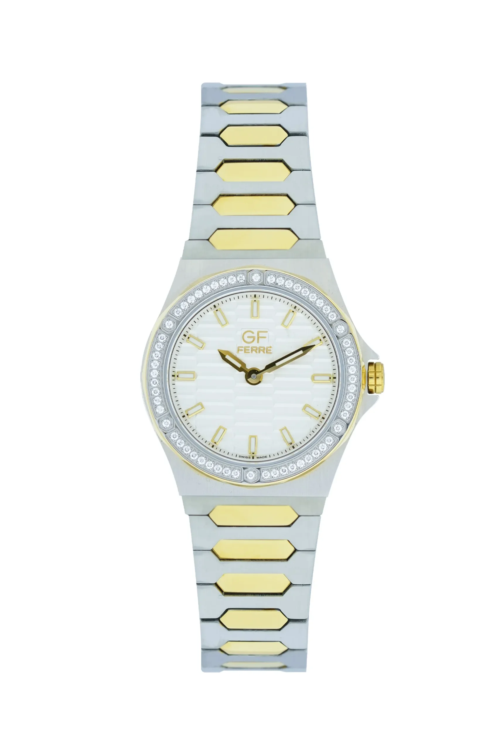 GFTTGP170181LZ.webp GF Ferre- Ladies- TTGP Case- White Dial- TTGP Band- CZ - Image 1