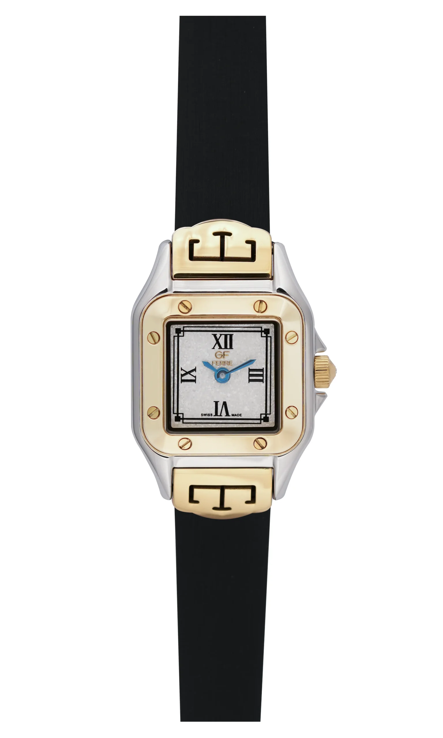 GFTTGP2357.webp GF Ferre- Ladies- TTGP Case- White Dial- Black Leather Strap - Image 1