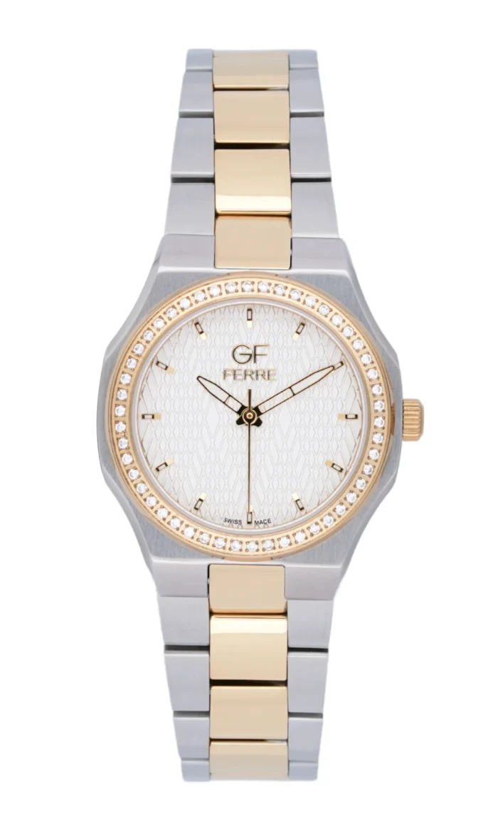 GF Ferre- Ladies- TTGP Case- White Dial- TTGP Band- CZ - Image 1