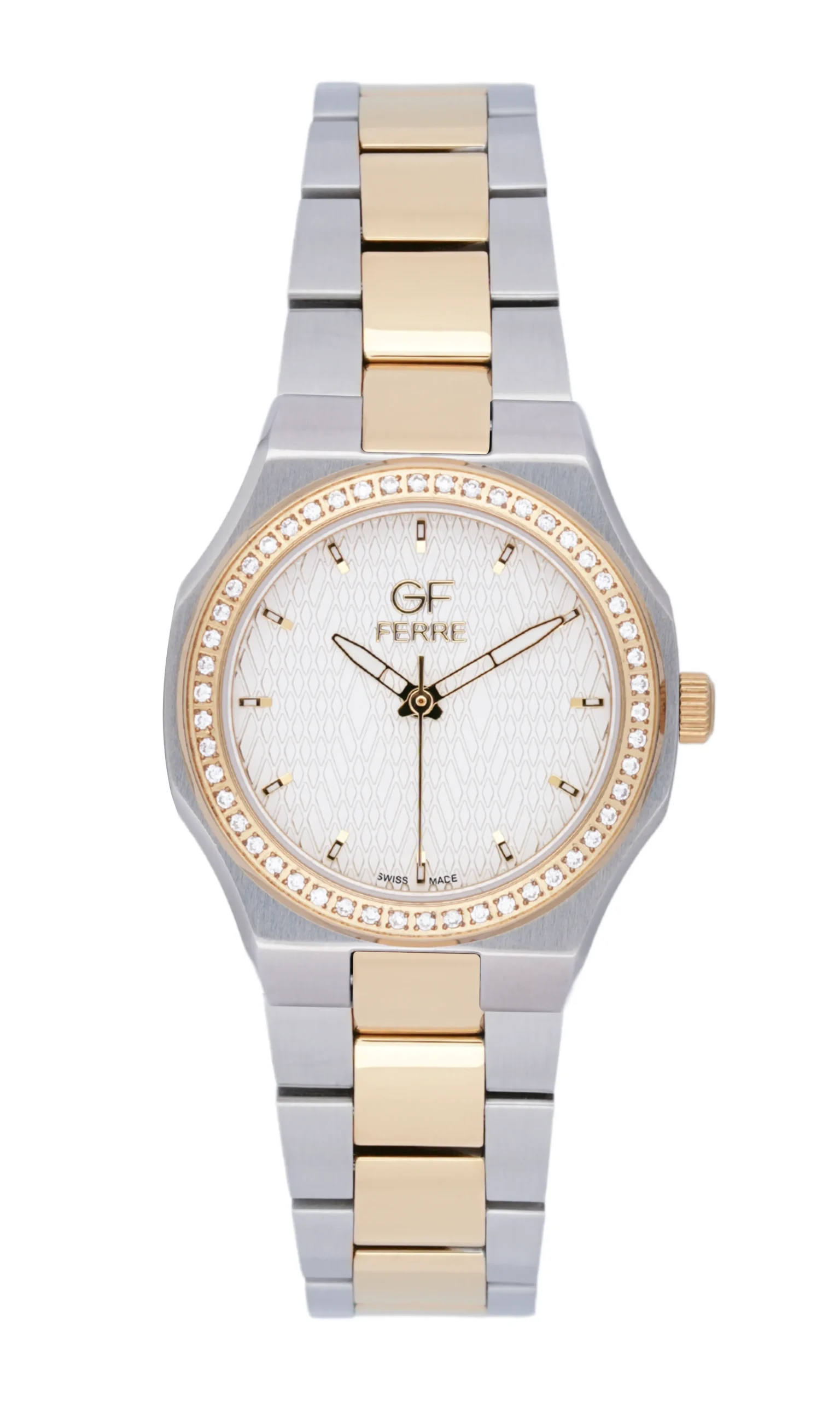 GFTTGP6015L.webp GF Ferre- Ladies- TTGP Case- White Dial- TTGP Band- CZ - Image 1