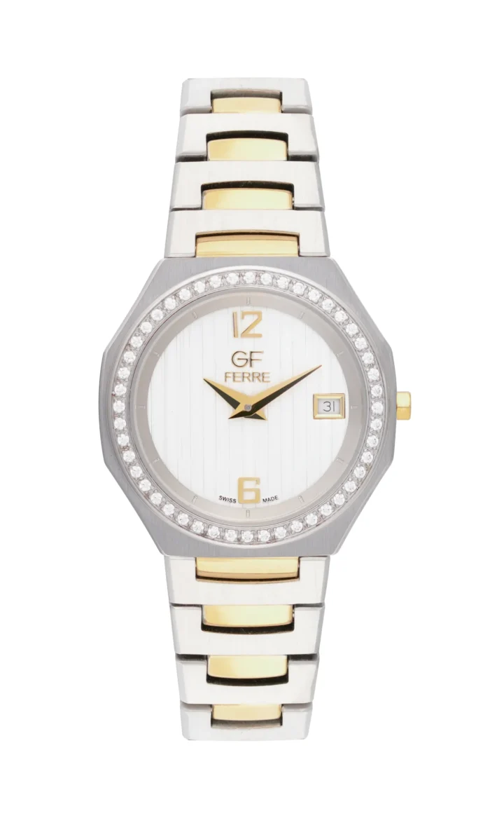 GF Ferre- Ladies- TTGP Case- Silver Dial- TTGP Band- CZ - Image 1