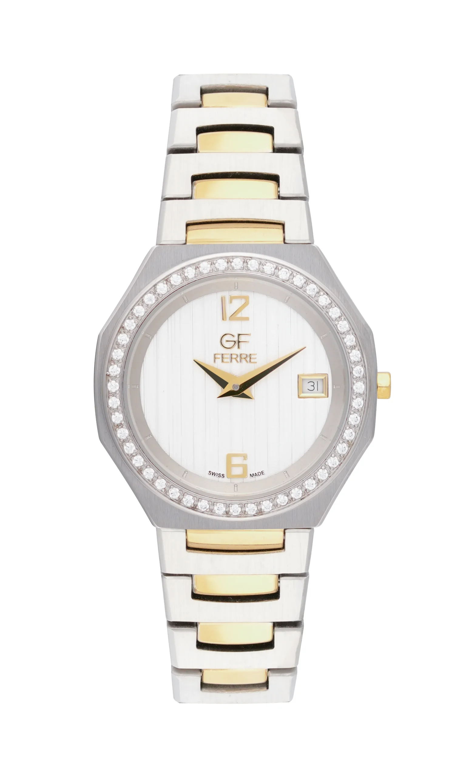 GFTTGPW2486L.webp GF Ferre- Ladies- TTGP Case- Silver Dial- TTGP Band- CZ - Image 1
