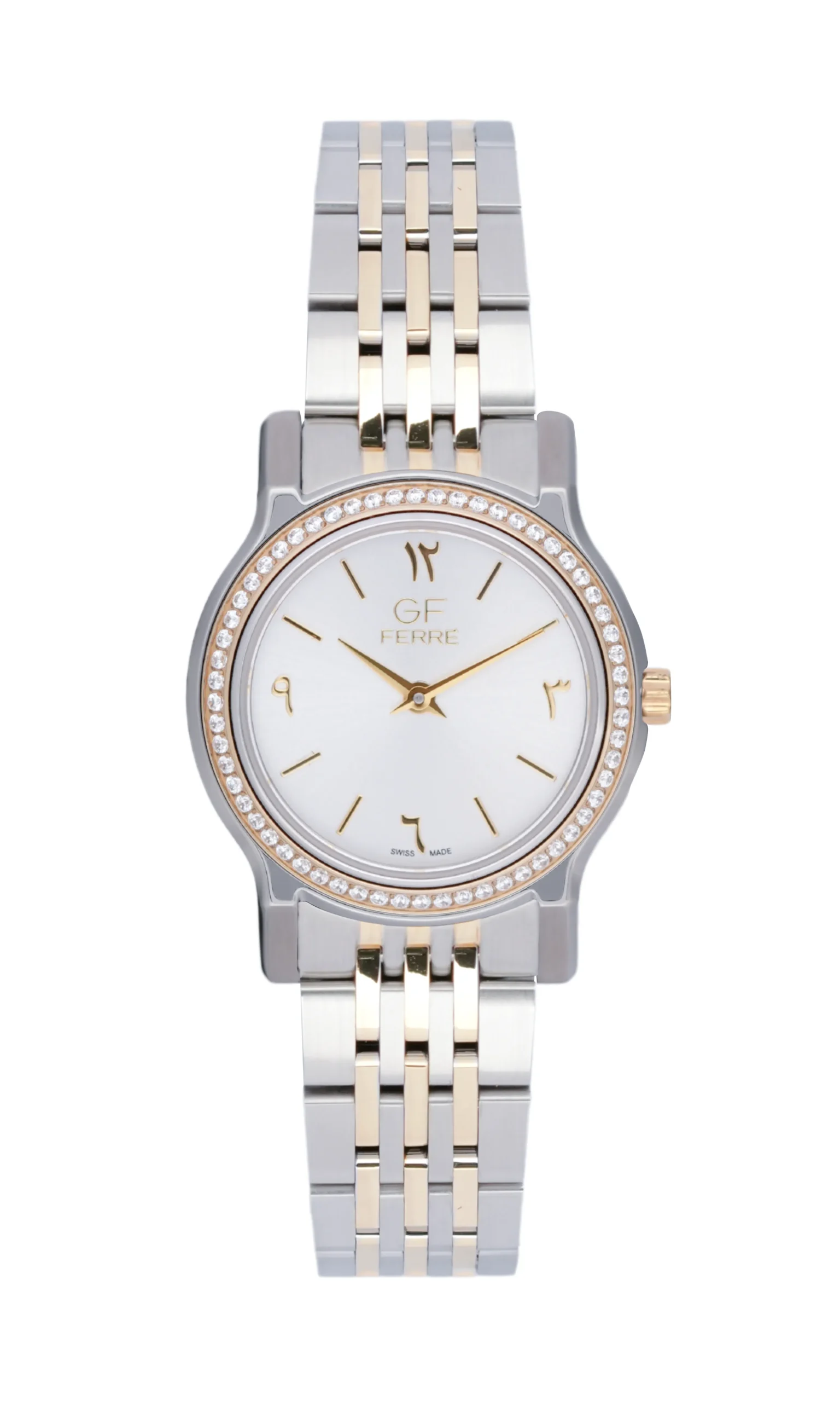 GFTTGPW29614LZ.webp GF Ferre- Ladies- TTGP Case- White Dial- TTGP Band- CZ - Image 1