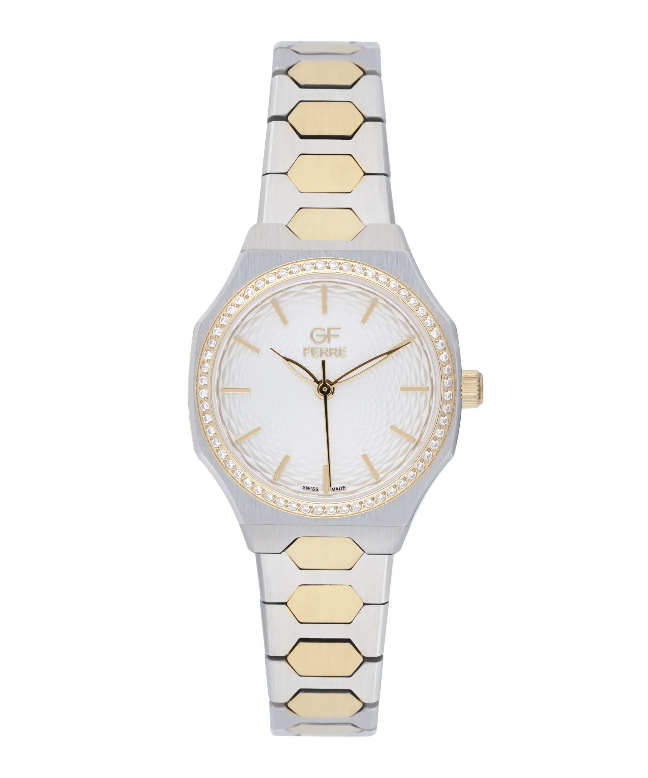 GFTTGPW6017LZ.webp GF Ferre- Ladies- TTGP Case- Silver Dial- TTGP Band- CZ - Image 1
