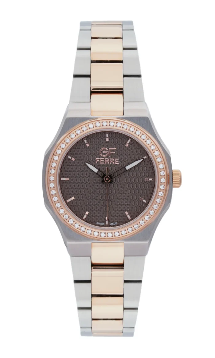 GF Ferre- Ladies- TTRG Case- Grey Dial- TTRG Band- CZ - Image 1