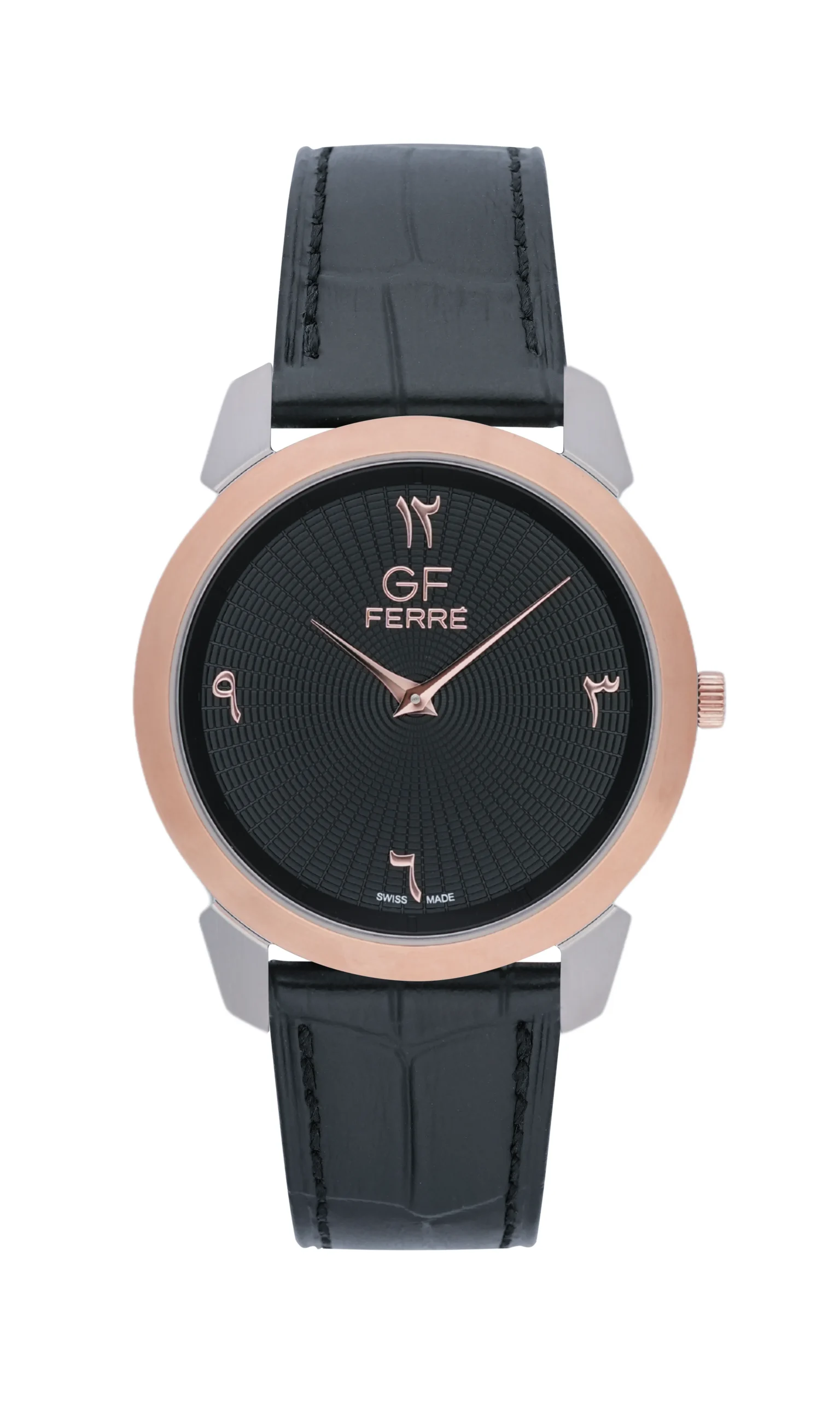 GFTTRGBK29612M.webp GF Ferre- Unisex- TTRG Case- Black Dial- Black Leather - Image 1