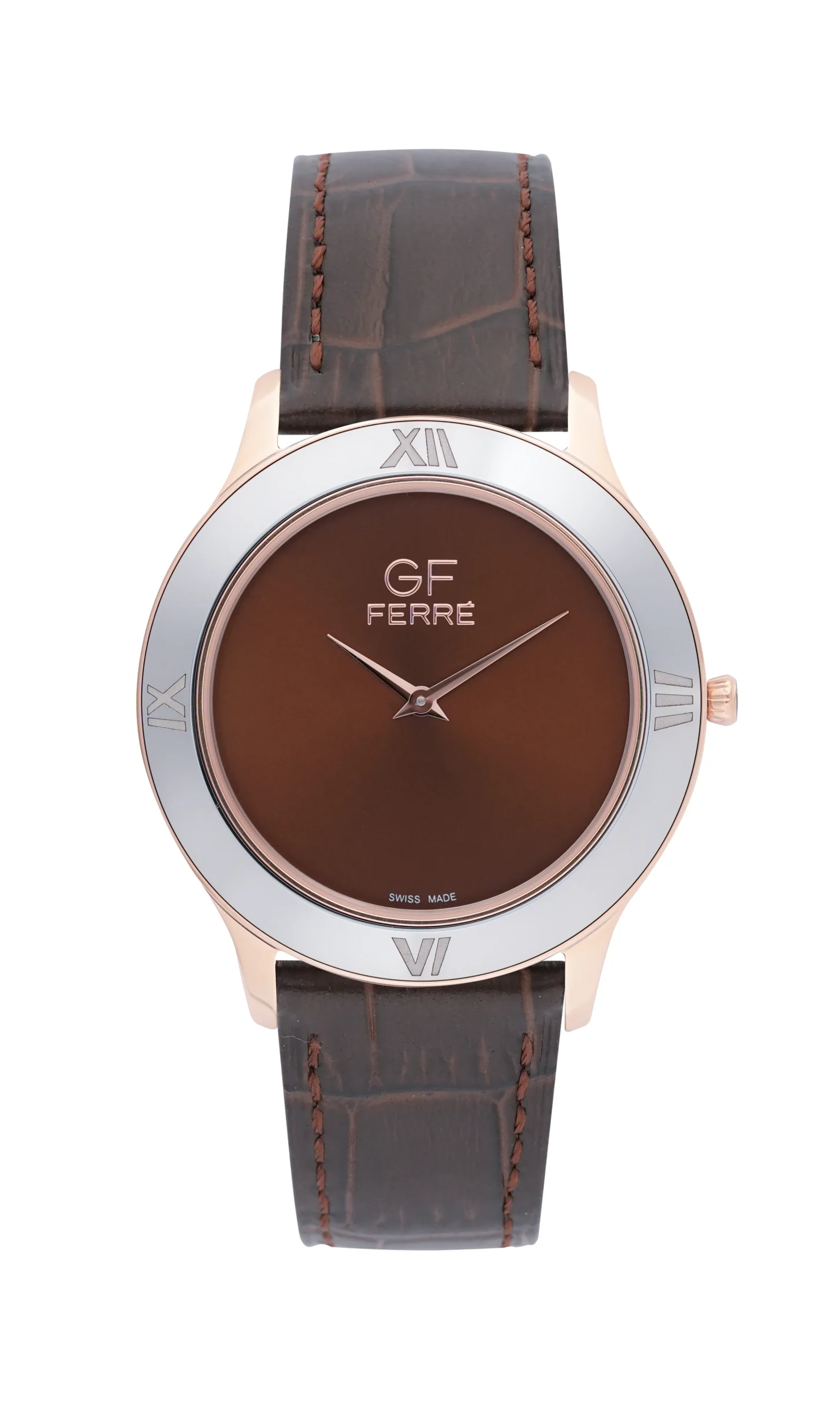 GFTTRGBR29616M.webp GF Ferre- Unisex- TTRG Case- Brown Dial- Brown Leather - Image 1