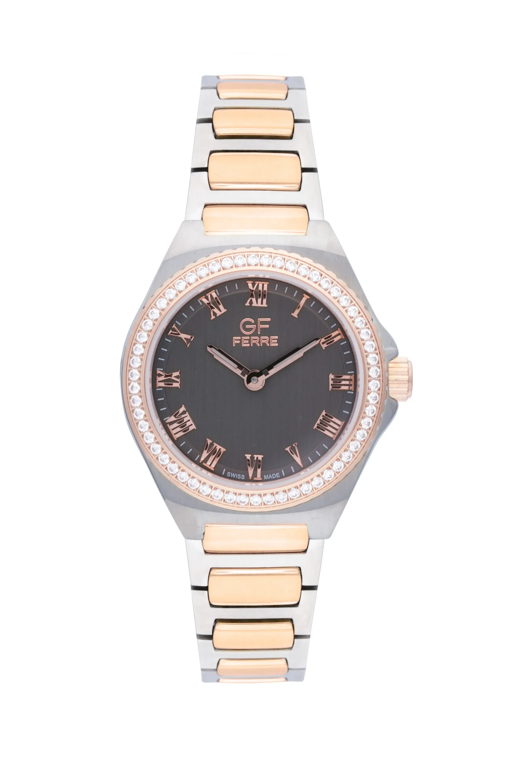 GFTTRGGY25263LZ.webp GF Ferre- Ladies- TTRG Case- Grey Dial- TTRG Band- CZ - Image 1