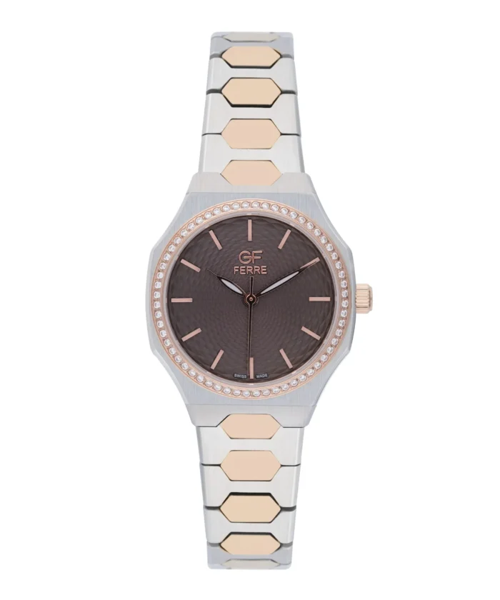 GF Ferre- Ladies- TTRG Case- Grey Dial- TTRG Band- CZ - Image 1